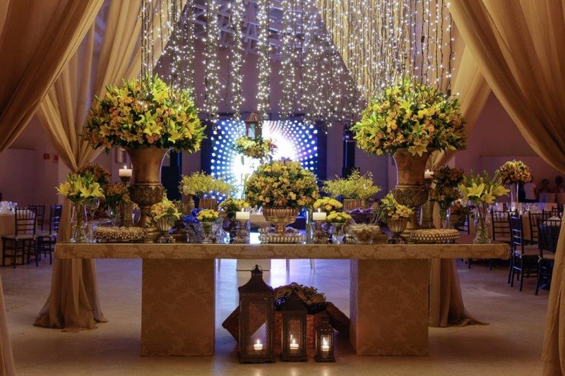 decoração amarela para casamento