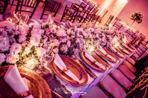 decoração mesa banquete casamento