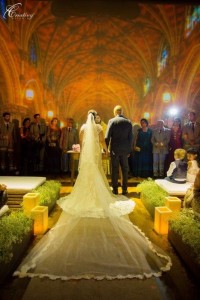 video mapping casamento