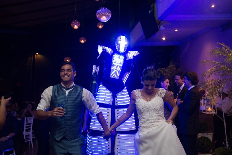 robo de led atração festa de casamento