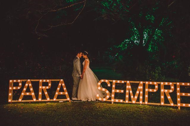 letreiros luminosos para casamento