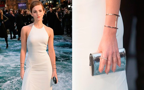 clutch metalizada para debutante emma watson