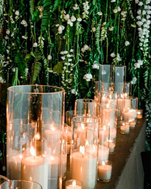 velas aromaticas decoração casamento