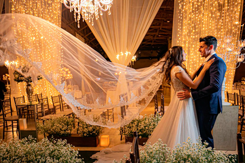 decoração com luzinhas para casamento